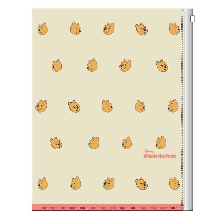 くまのプーさん クリアファイル 6P＋F チラシ 6ポケット ファスナー