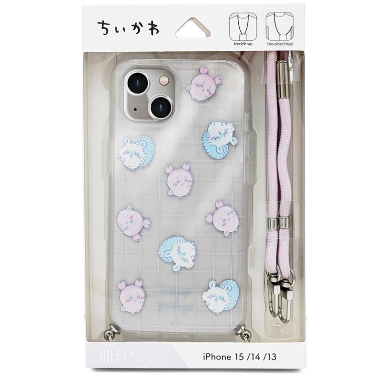 ちいかわ IIIIfit Loop iPhone15/14/13対応ケース 総柄 558264 ちいかわ IIIIfit Loop iPhone15/14/13対応ケース 総柄 558264