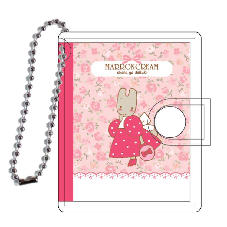 マロンクリーム 豆本キーホルダー レトロ プチメモ メモ帳 ミニメモ