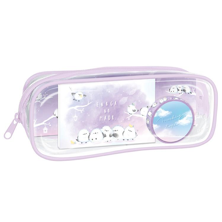 パープル クリアペンポーチ文具ギフトセット 960958 ギフト