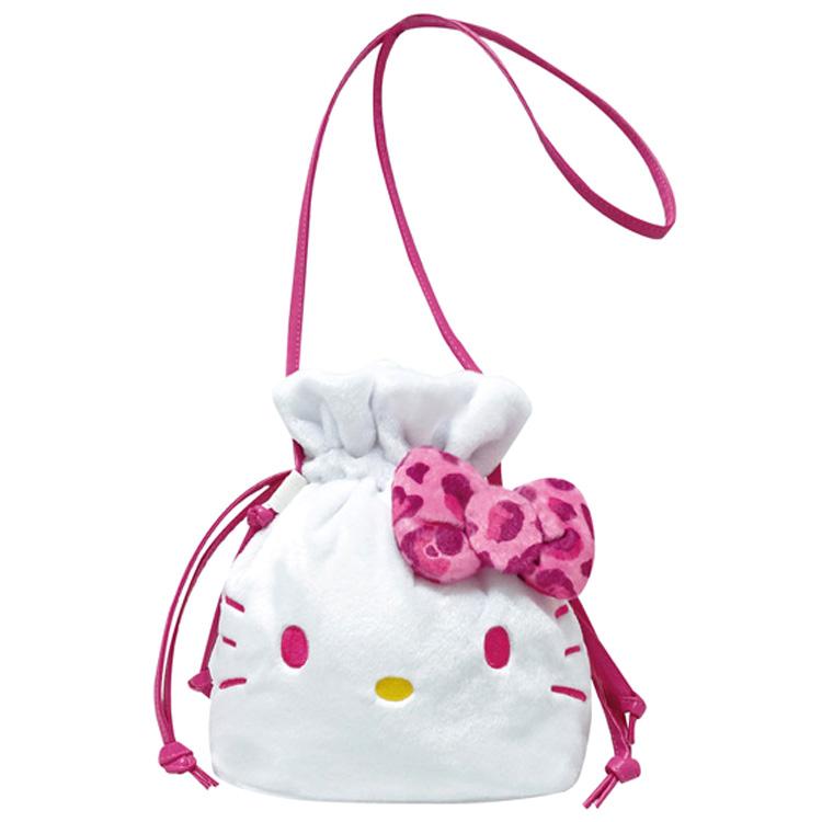 ハローキティ 巾着ショルダー ピンク 587222 ヒョウ柄 SANRIO サンリオ