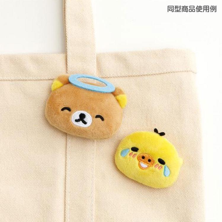 リラックマ ぬいぐるみバッジ AB27102 えもじ〜ずぬいぐるみ 物思い