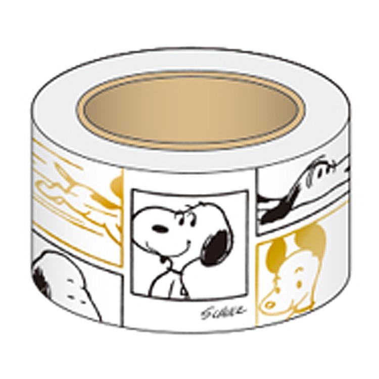 スヌーピー 金箔マスキングテープ 白 307525 75th PEANUTS ピーナッツ