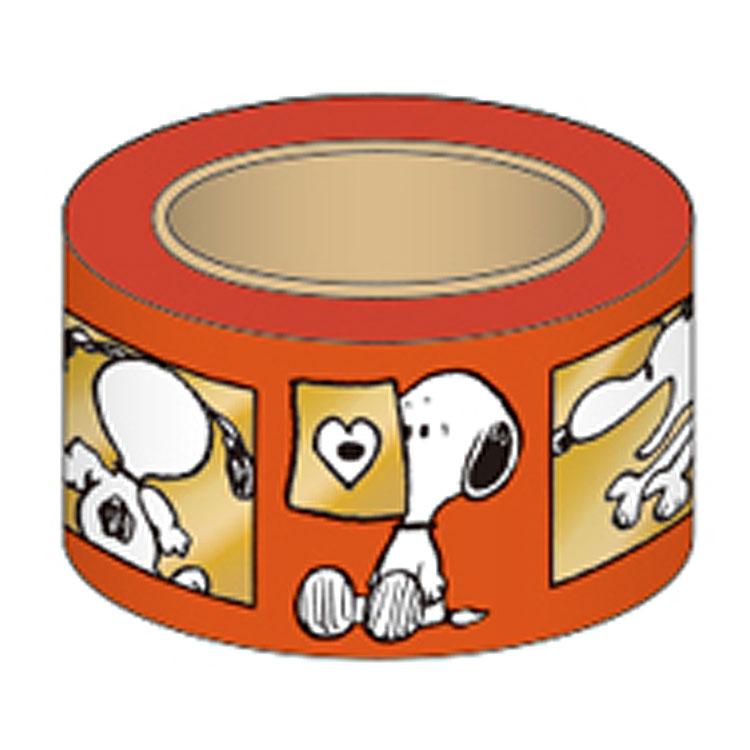 スヌーピー 金箔マスキングテープ 赤 307532 75th PEANUTS ピーナッツ 