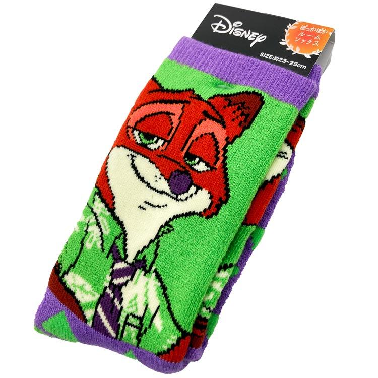 ズートピア ぽっかぽかルームソックス レディース ニック さんかく 095682 ウインターアイテム Disney ディズニー