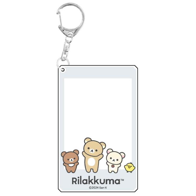 リラックマ フォト風アクリルキーホルダー ブルー 984517