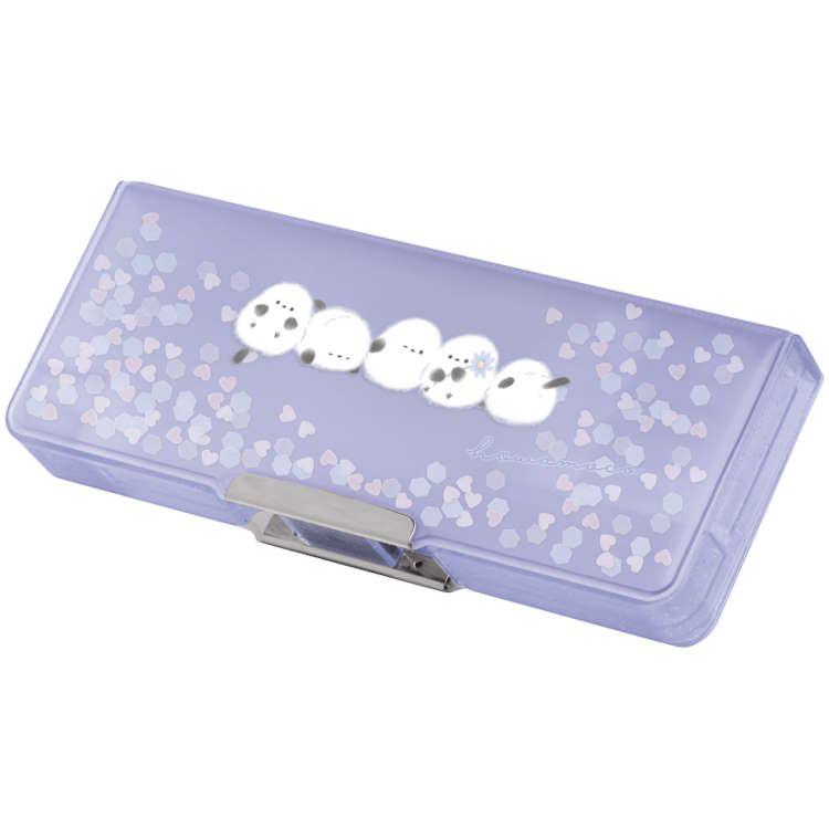 ほわもこ エアリークリア両面開きペンケース 筆箱 ふでばこ ペンケース