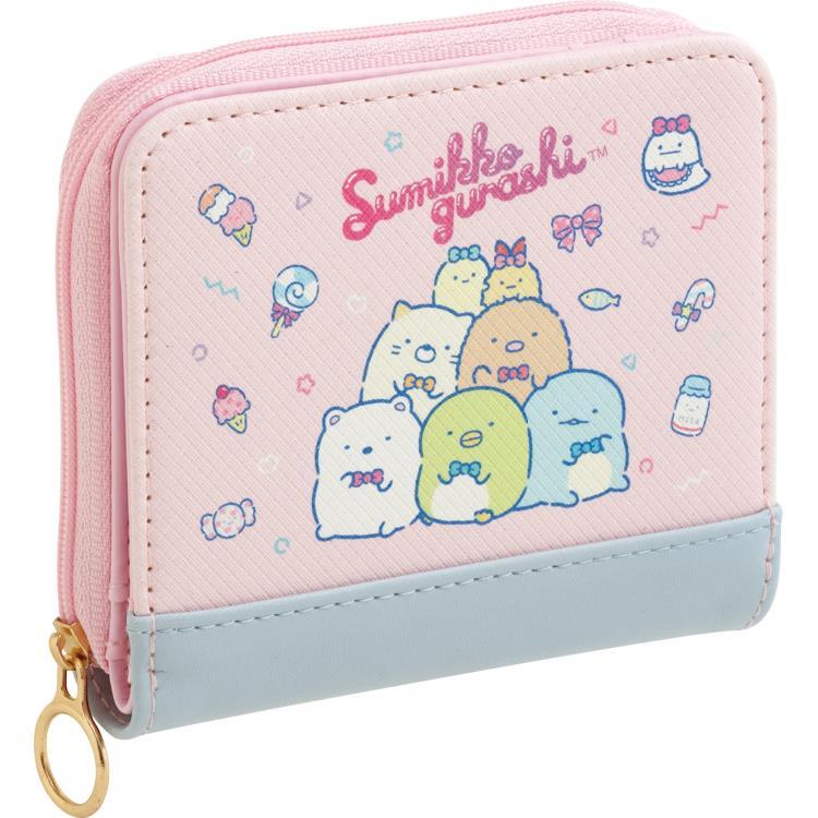 ピンク♡二つ折り財布 小銭入れ ケース PU さくらピンク 二つ折り財布 カードケース ピンク 小銭入れ 多機能
