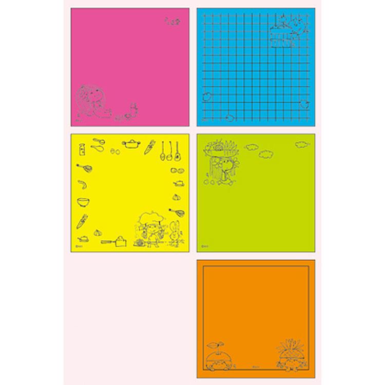 水森亜土 選べる蛍光付箋 ピンク 405122 : キャラクター雑貨