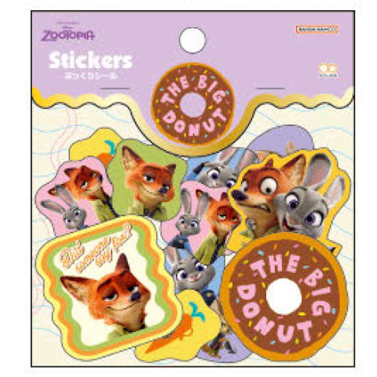 ズートピア ぷっくりピースシール パープル ステッカー 8柄 アソート