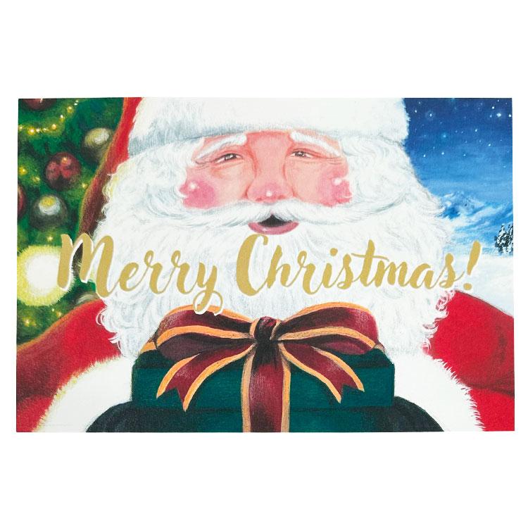 ラッピング不可】 サンタカード オリジナルクリスマスカード