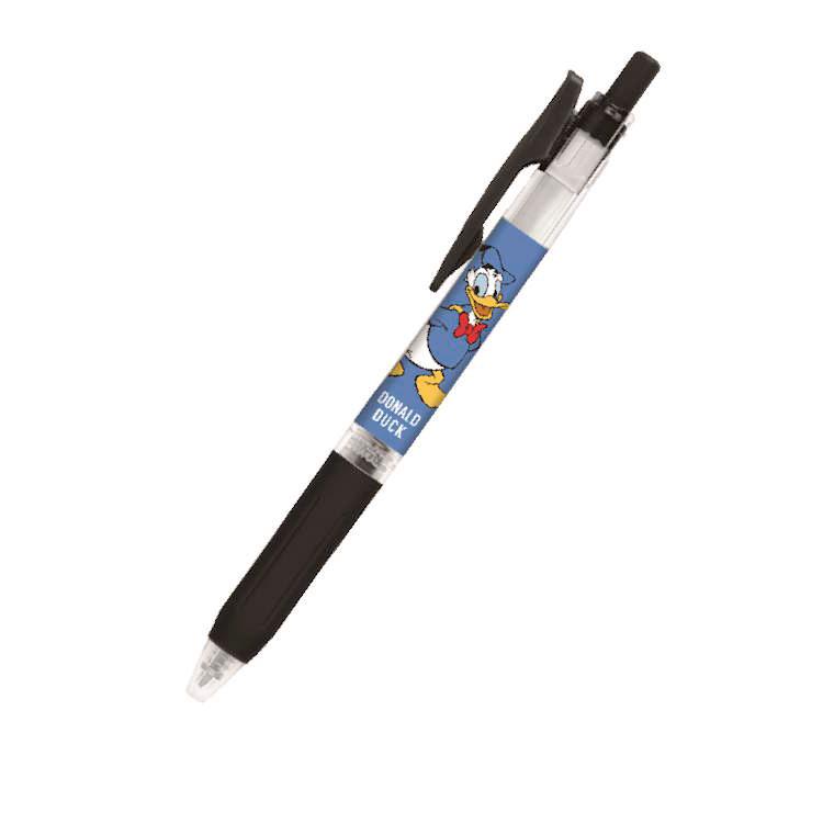 ドナルドダック ノック式ジェルボールペン サラサクリップ ブラック