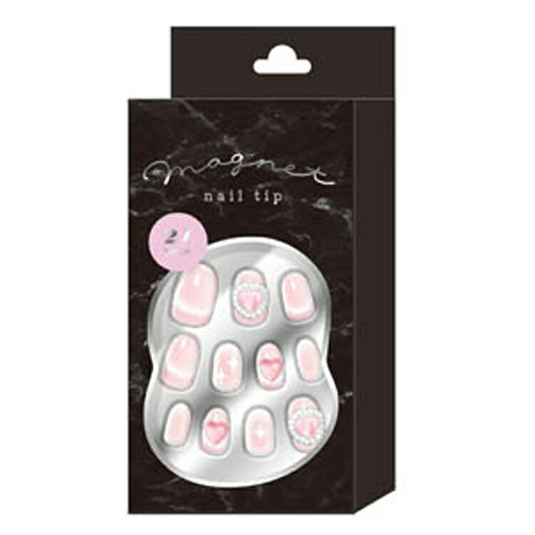 ハートピンク マグネットネイルチップ オーバル 963133 水光マグネット