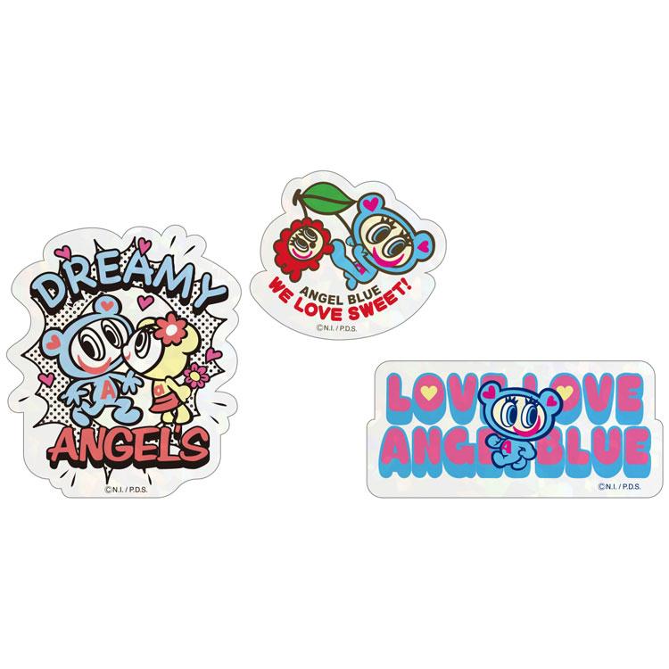 青いキャラクターホログラムシール2枚セット　未使用 　わど cast-shop_nl68ab5546442bl