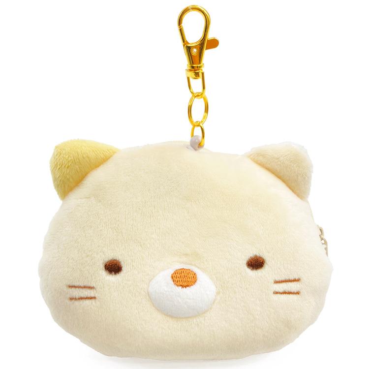 すみっコぐらし フェイスパスケース ねこ ダイカット ポーチ ICケース