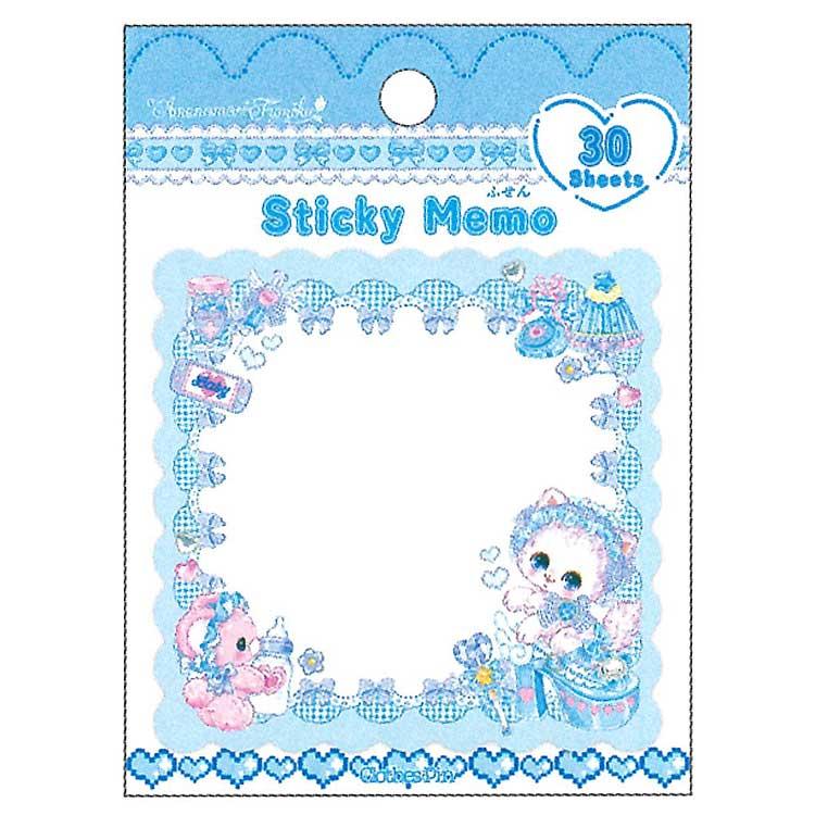 ♡新品♡飴ノ森ふみか　エンジェルブルー　メモ 飴ノ森ふみか ふせん えんじぇるブルー 165221 あめのもりふみか