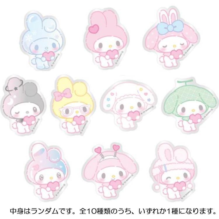 中身はランダム】マイメロディ トレーディングアクリルステッカー