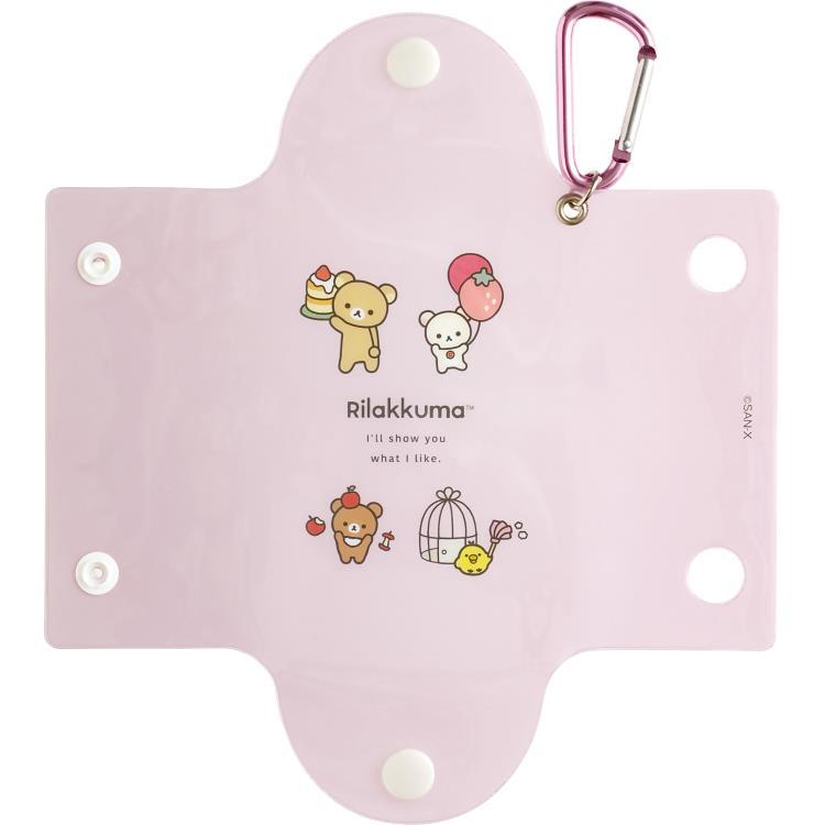 リラックマ マルチクリアケース BASIC RILAKKUMA ピンク カラビナ付
