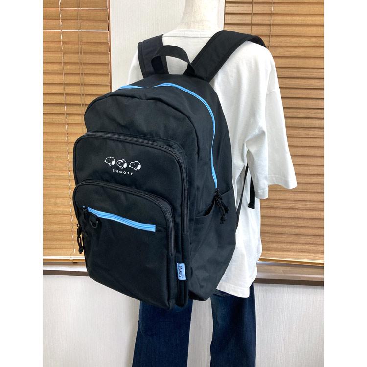 スヌーピー Dパックリュック ブラック×ブルー 296126 30リットル 30L