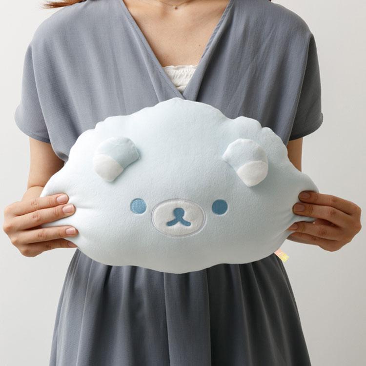 リラックマ 雲クッション 雨のち晴れのリラックマ キイロイトリ ブルー