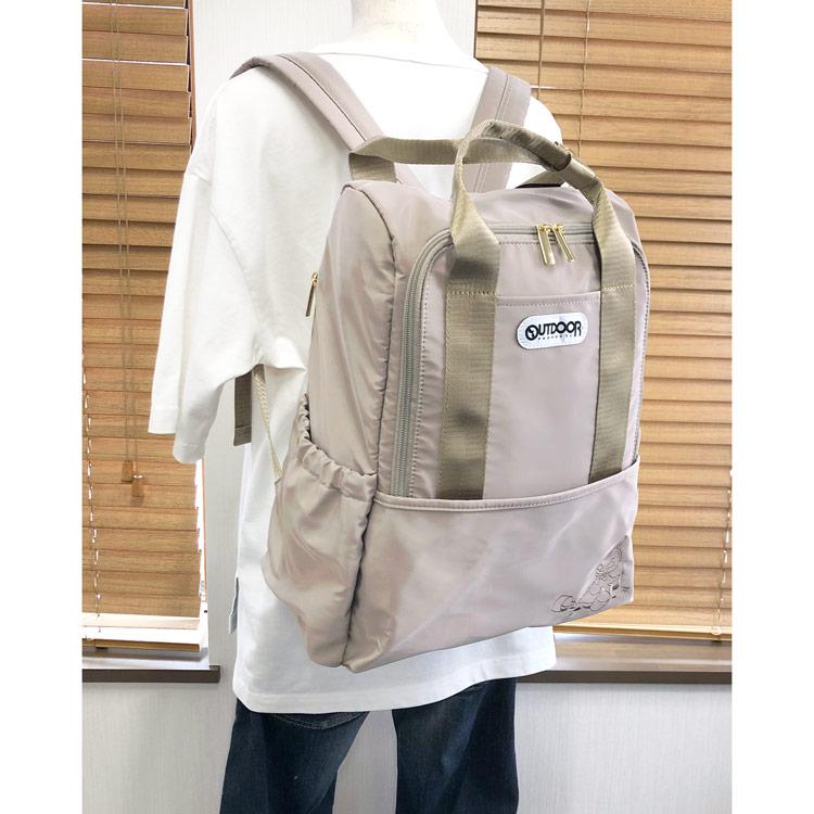 ムーミン×OUTDOOR リュック ミイ柄 197808 MOOMIN ムーミン谷 ベージュ 