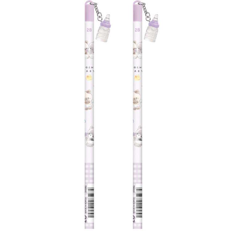 2本セット】たろちゃんず チャーム付き鉛筆2B にゃんたろずベビー 飾り
