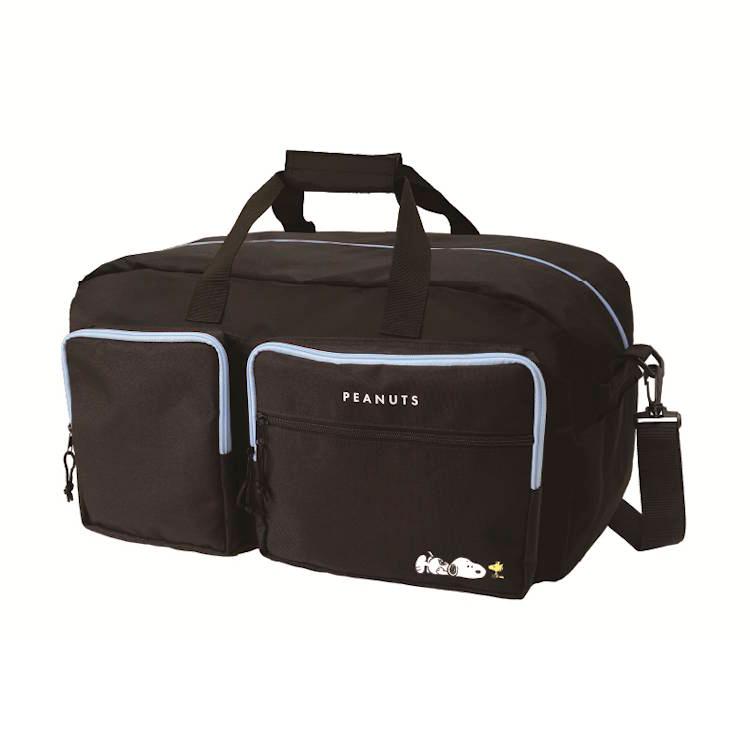 スヌーピー ツインポケットトラベルボストンバッグ 45L BLUE 旅行