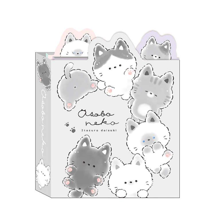 うちのねこちゃん ダイカットパタパタメモ あそぼうねこ めも メモ帳