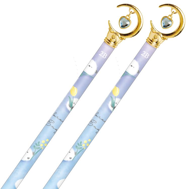 2本セット】ずっとシマエナガ トゥインクルムーン鉛筆2B フローラル