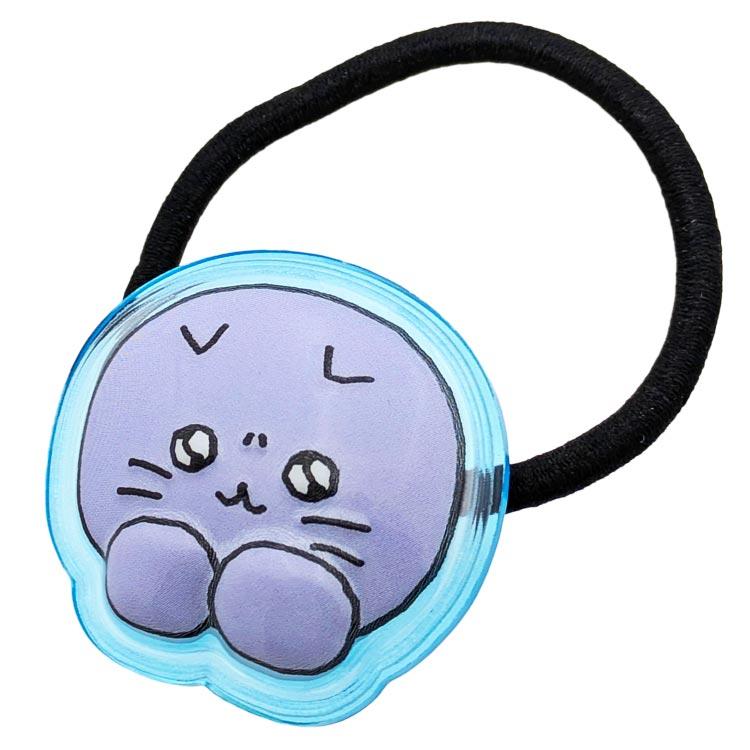 チェゴシム ぷっくりったいヘアゴム ねこゴシム 592578 パープル