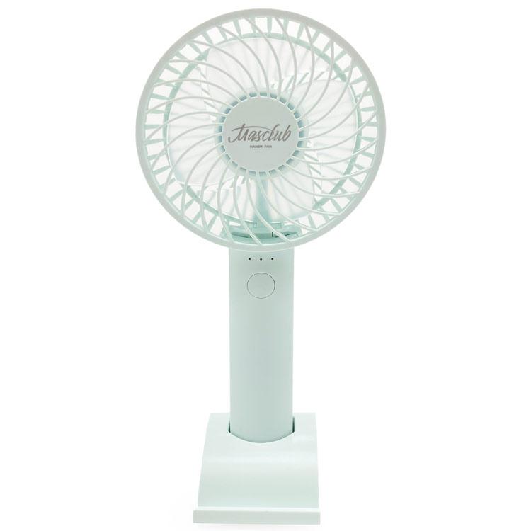 Radyノベルティ　スタンドハンディファン　2点セット　ブラック　ホワイト ハンディファン・ハンディ扇風機のオリジナルグッズ一覧| 販促品