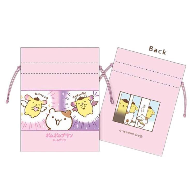 ポムポムプリン 豆巾着 PK 262719 チームプリン Pom Purin サンリオ