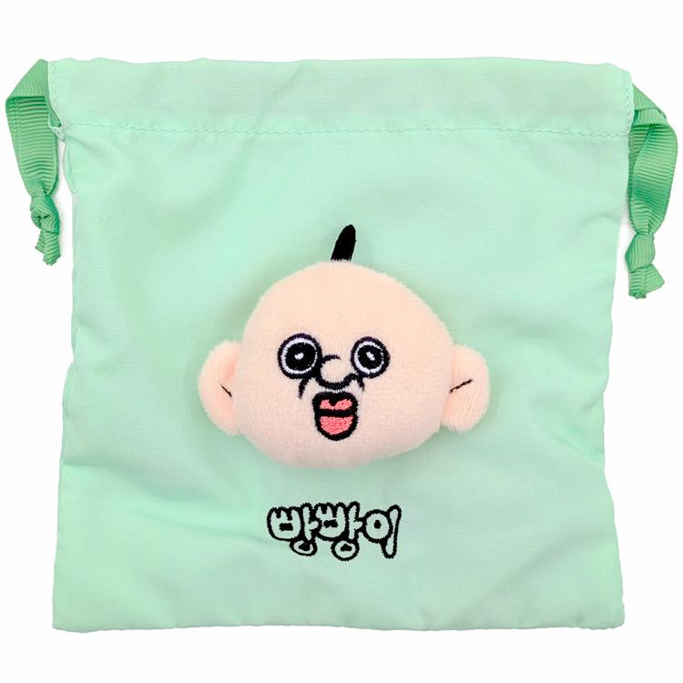 パンパンくんの日常 マスコット付巾着 パンパンくん 245518 韓国