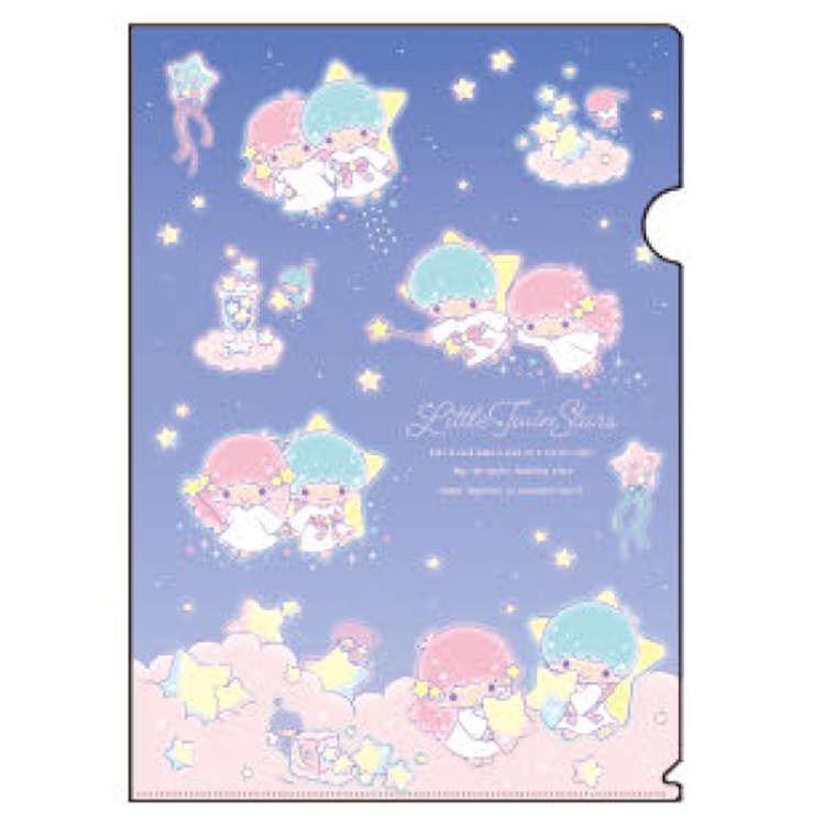 リトルツインスターズ クリアファイルA4 夜空 キキララ ファイル 収納