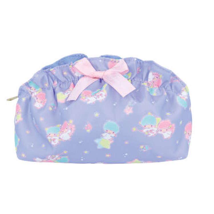 リトルツインスターズ フリルポーチ 夜空 キキララ 小物入れ コスメ