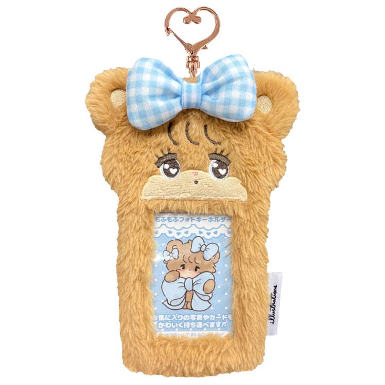 mikko illustrations もふもふフォトキーホルダー ラテ 990259 ミッコ