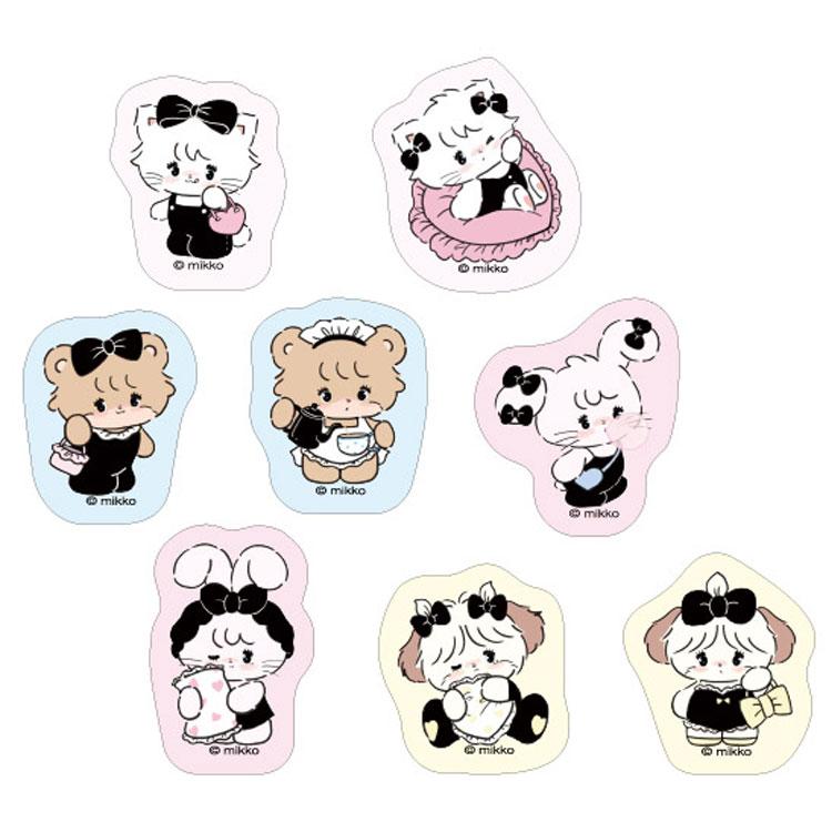 mikko illustrations フレークシール ブラックキャラ 990389 ミッコ
