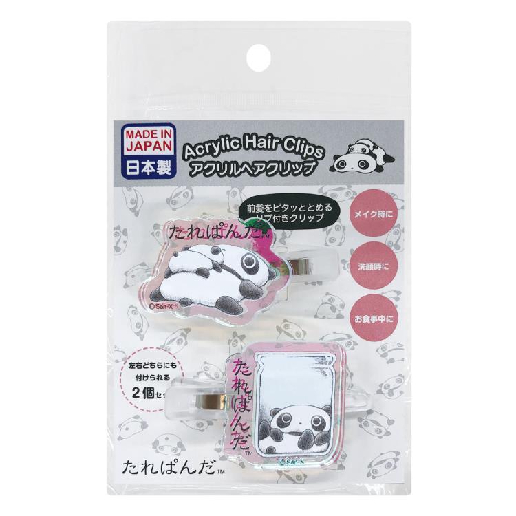 たれぱんだ オーロラアクリルヘアクリップ ロゴ 434666 サンエックス