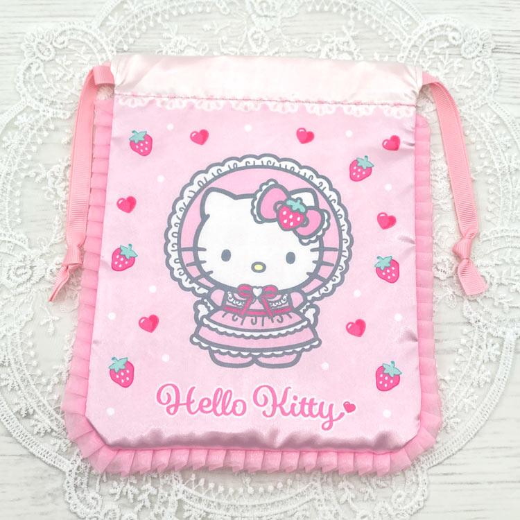 ハローキティ ラブリーフリル巾着 ロリータ ピンク 996480 Hello Kitty