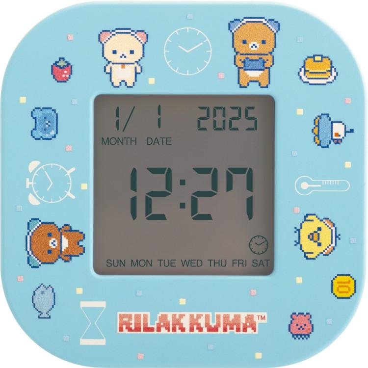 【動作確認済】リラックマ ぱたぱたクロック 置き時計 アラーム付き 電池式　レア リラックマ アラームクロック ゲーミングリラックマ 目覚まし時計