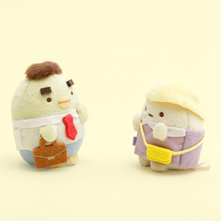 すみっコぐらし てのりぬいぐるみセット ぺんぎん? サラリーマン父&た