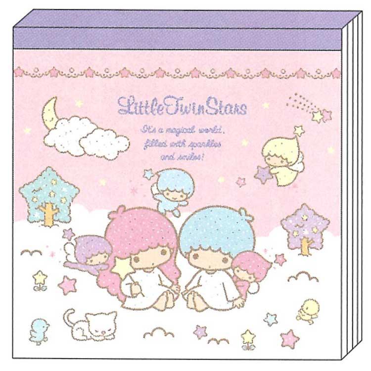 リトルツインスターズ スクエアメモ ピンク 642727 SANRIO サンリオ
