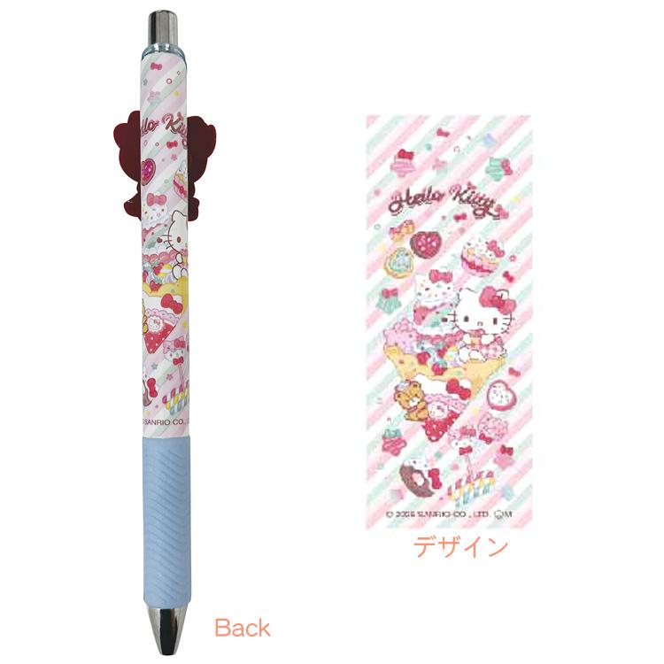 未使用サンリオ　vivitix キティ　ゲルインクボールペン４色セット ハローキティ マスコット付きゲルペン インク色：サックス