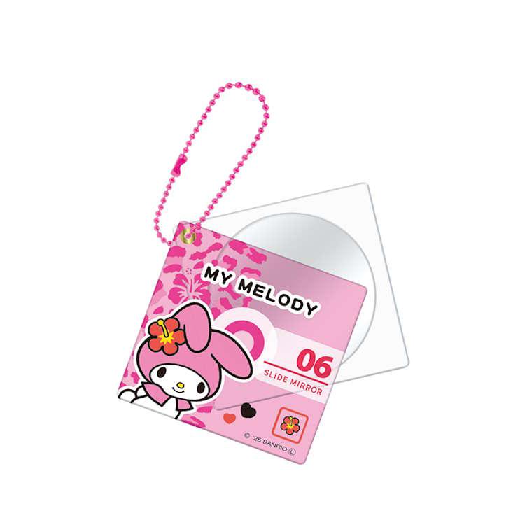 マイメロディ ディスク風スライドミラー 鏡 かがみ カガミ ミラー こす
