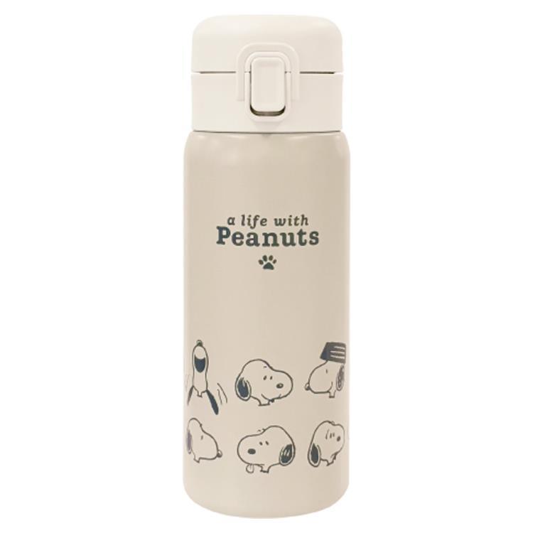 スヌーピー ワンプッシュステンレスボトル350ml A LIFE WITH PEANUTS