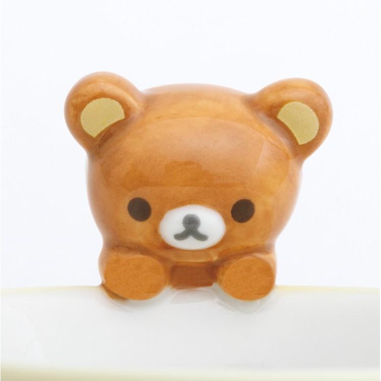 リラックマ マスコット付マグカップ 陶器 フィギュア付 イエロー
