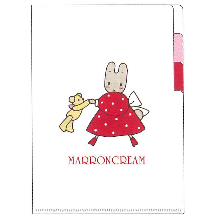 マロンクリーム クリアファイルA5 3P 3ポケット ファイル 収納 書類