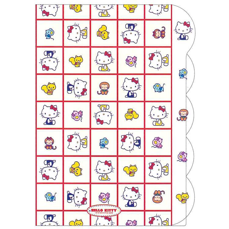 ハローキティ ダイカットクリアファイル5P 5ポケット ファイル 収納