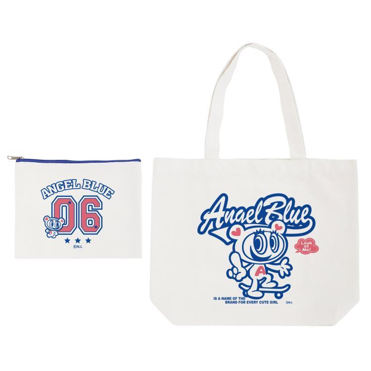 エンジェルブルー IP635618 トートバッグ&ポーチセットBOOK ANGEL BLUE