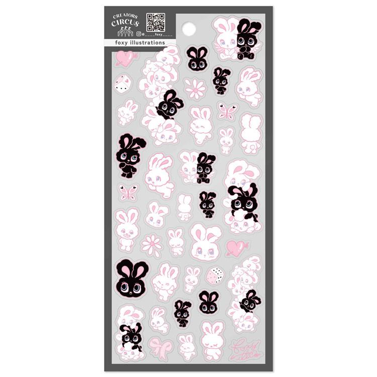 foxy illustrations 透明シール 264155 クリエイターズサーカス